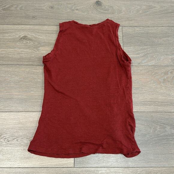 ATHLETA‎ Russet Rose Twist Knot Zephyr Linen Sleeveless Active Tank Top Size XS - Picture 2 of 9